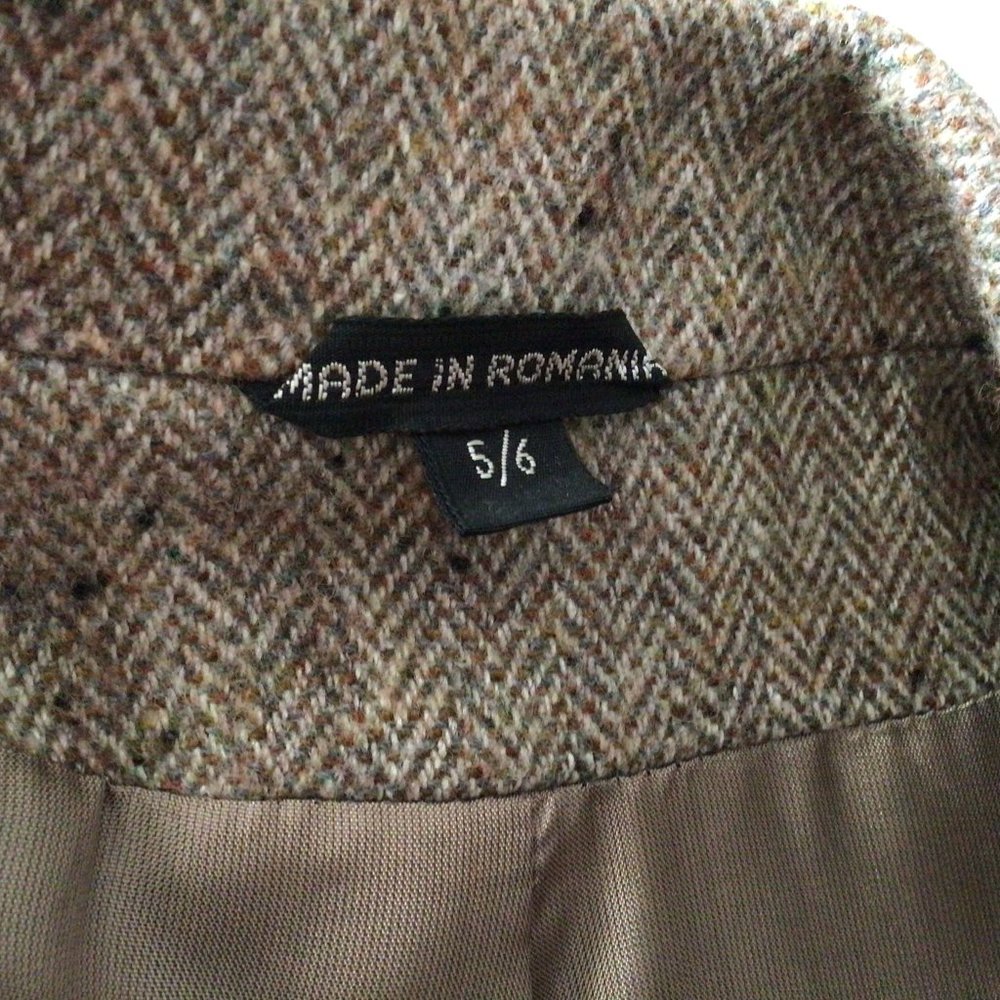 Peabody House - Brown Tweed Wool Blend Blazer - Picture 7 of 10